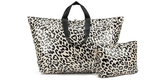 Giuliano kunstlederen handtas Patricia - Panter - Beige - Met binnentas