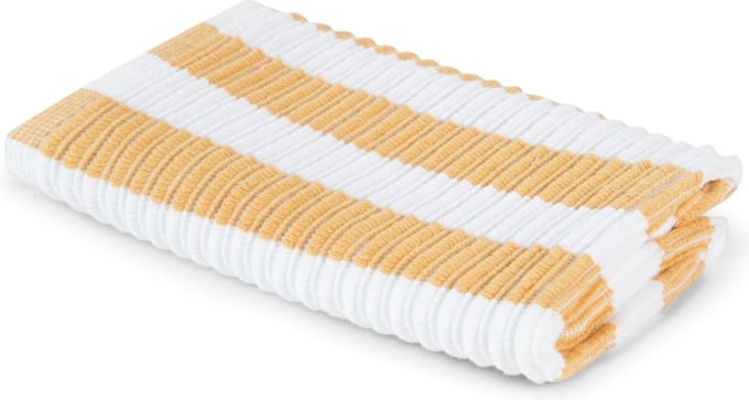 Linolux Vaatdoek Gestreept - Wit Geel - 100% katoen - 12 stuks