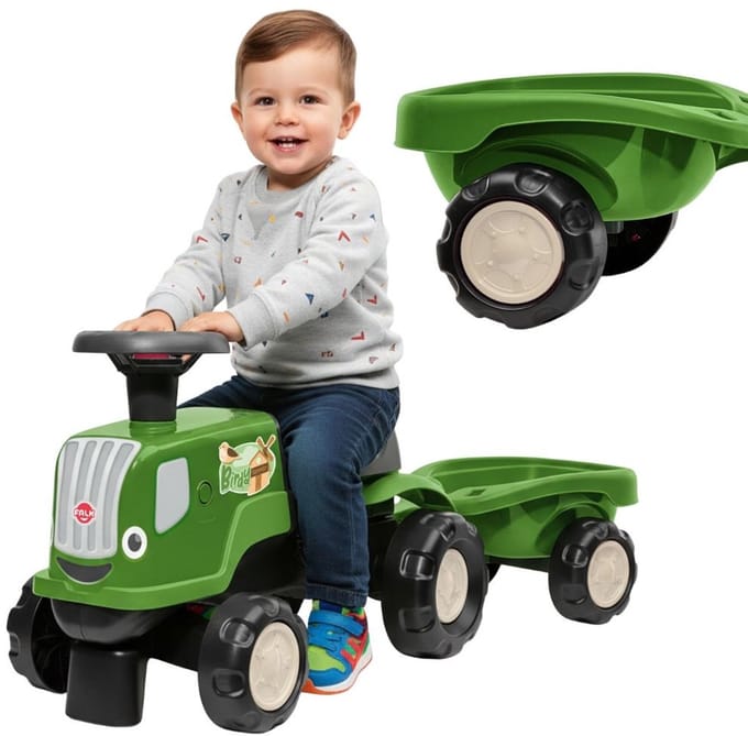 Falk Ride-on Tractor With Trailer Birdy Farm Green 1-3 Years - UNI