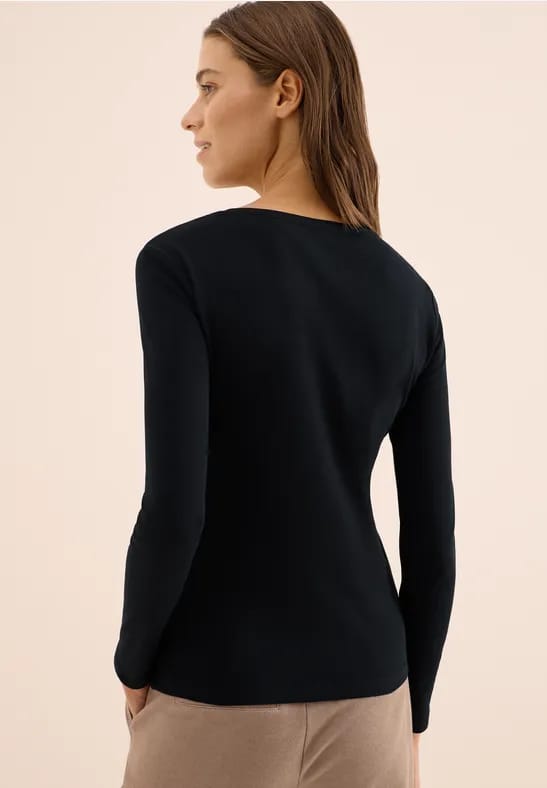 Basic shirt met lange mouwen