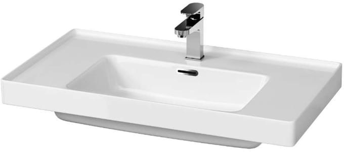 Cersanit Crea - Wastafel 81x46 cm, met overloop, kraangat, wit K114-017