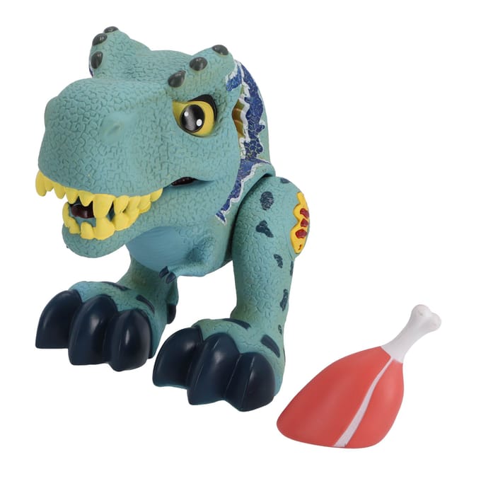 Dino Base speelgoed dino blauw groot - educatief kartonnen speelfiguur.
