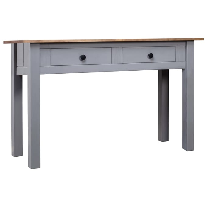 vidaXL - Wandtafel - Panama - Range - 110x40x72 - cm - massief - grenenhout - grijs
