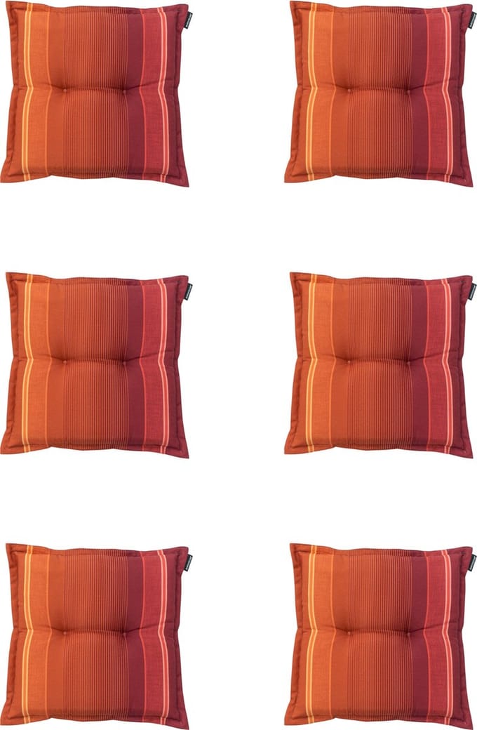 Madison - Zitkussen - Universeel - 6 stuks - 50x50cm - Stef Bordeaux