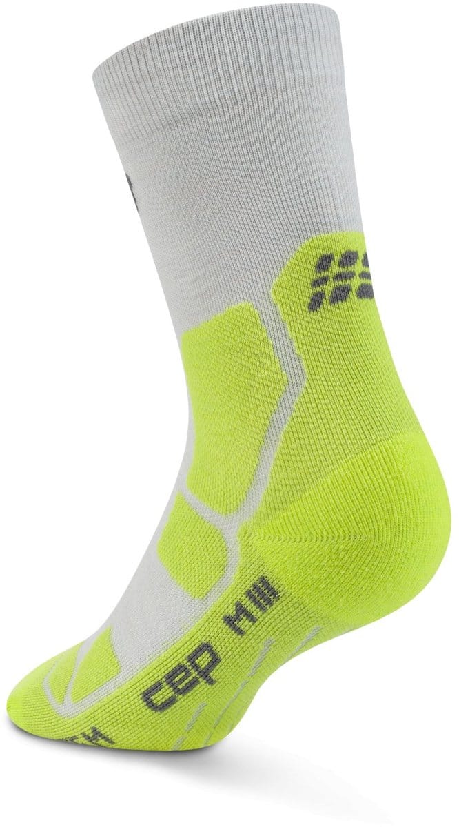 CEP Hiking Merino Mid-Cut Compressie - Neongeel - Dames (34-37)