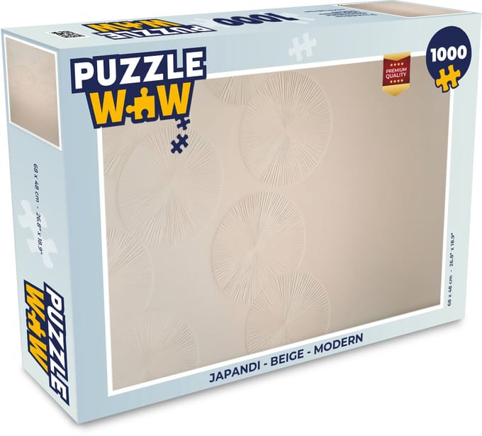 Puzzel Japandi - Beige - Modern - Legpuzzel - Puzzel 1000 stukjes volwassenen