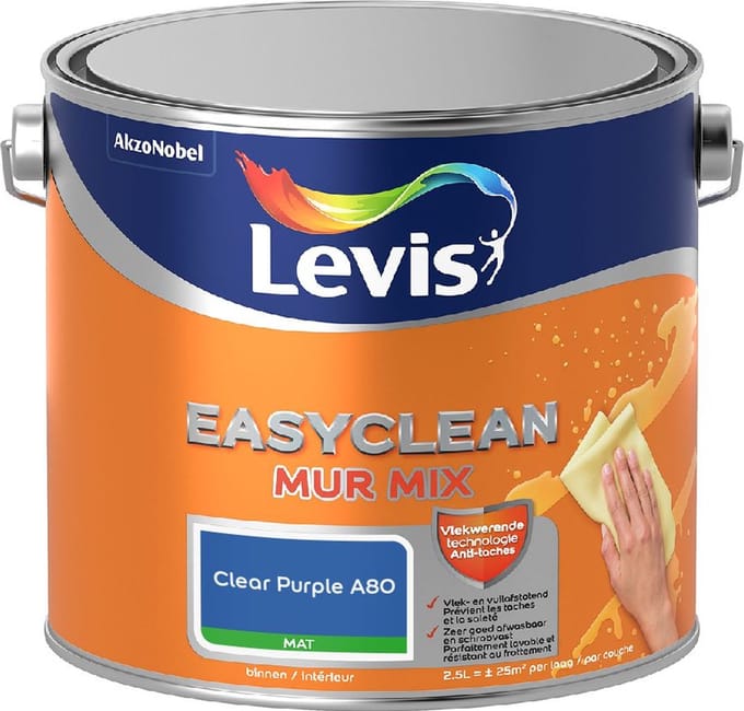 Levis - Easyclean Mur Mat Mix - Clear Purple A80 - Mengverf - 2,5 L
