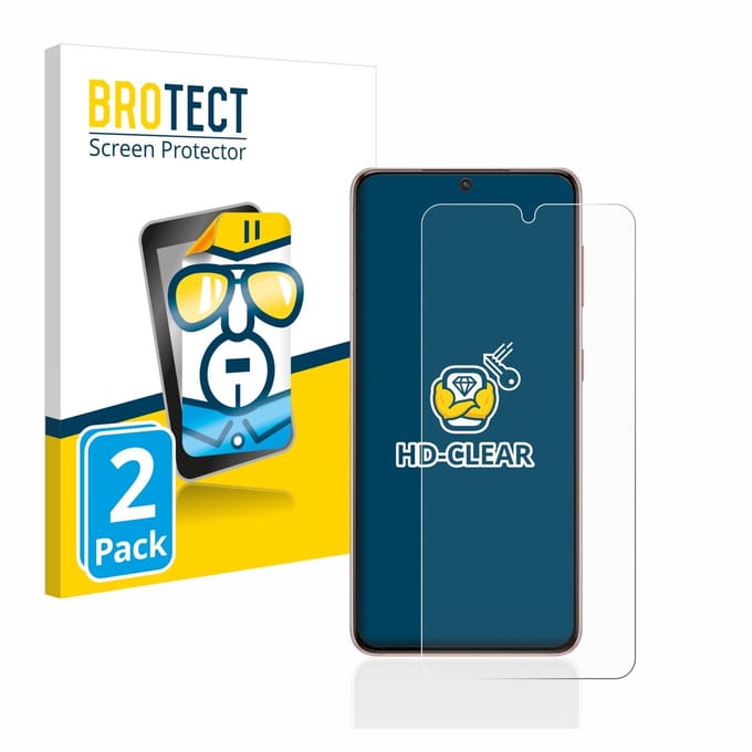 BROTECT - Screenprotector voor Samsung Galaxy S21 / 5G - Folie Beschermfolie transparant 2 Stuks