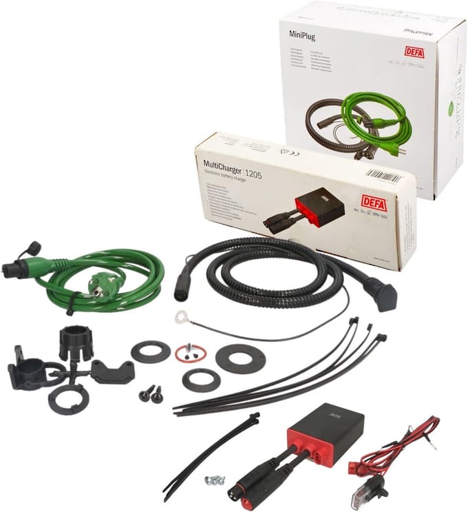 Acculader 12V 5A met Aansluitset voor Voertuigonderhoud