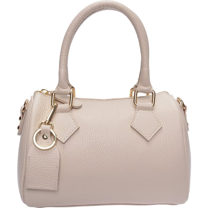 Luisa Vannini Beige Rundleer Tas