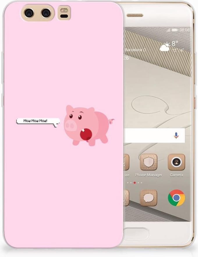 Huawei P10 Plus Telefoonhoesje met Naam Pig Mud