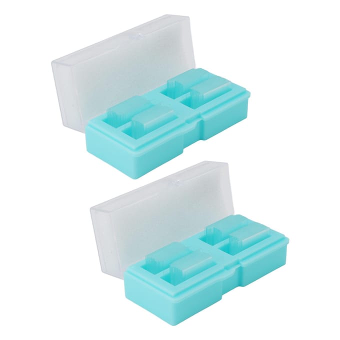 400 Stuks Microscoop Dekglaasjes Afgeronde Hoek Vierkant Blanco Microscoop Glas Dekglaasjes voor 18 X 18mm blue
