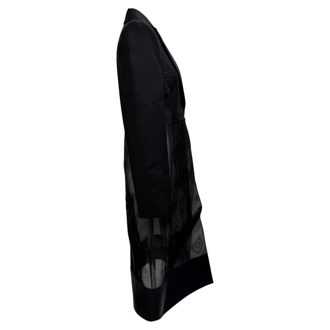 Givenchy getailleerde jas met uitsnijdingen in zwarte wol