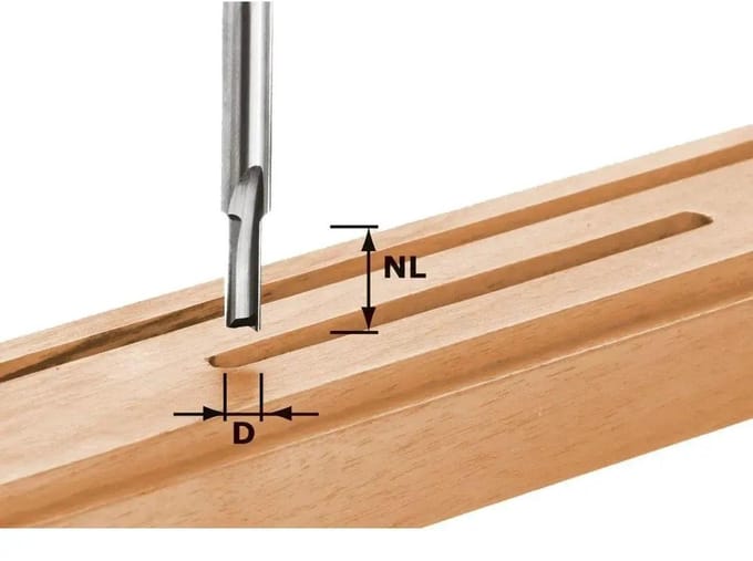 Festool 490953 Groeffrees Lengte 45 mm Afmeting, Ø 4 mm Werklengte 10 mm Schachtdiameter 8 mm
