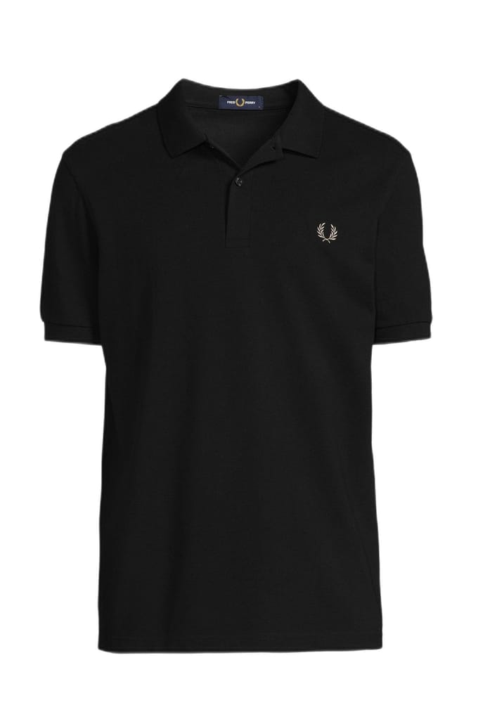 Fred Perry slim fit polo met logo black/chrome