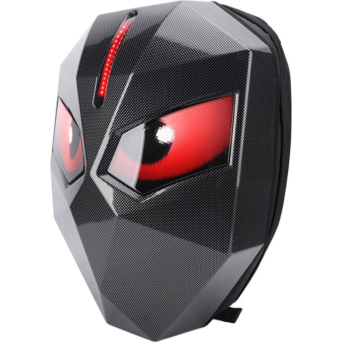 LED-motorrugzak 60 x 48 pixels, programmeerbaar, regenbestendig, harde LED-koffer, fietsrugzak black