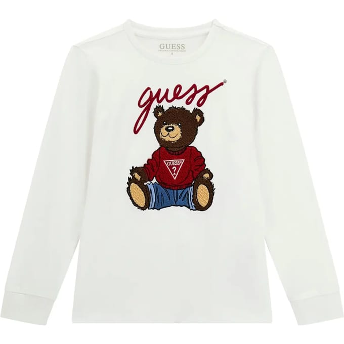 Kinder-T-shirt met lange mouwen Guess pure white 4