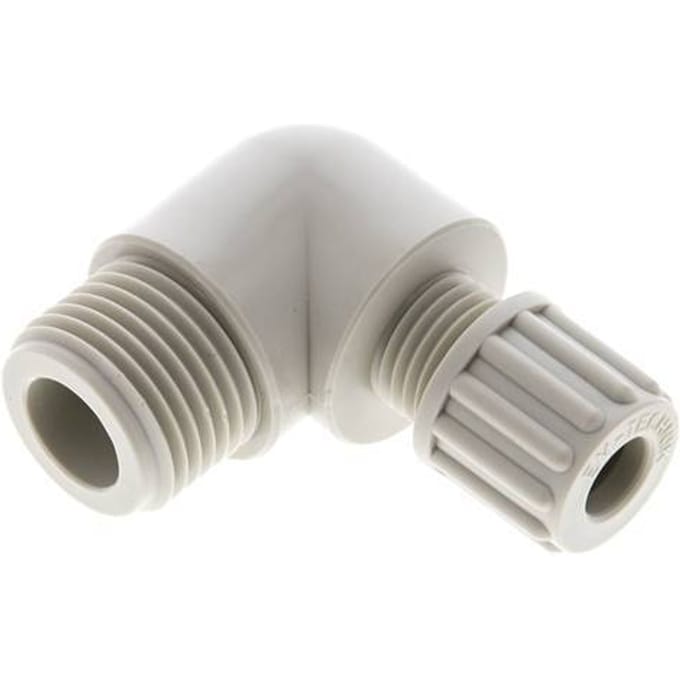 8x6mm & G1/2'' PP L-Vorm Knelfitting Buitendraad 10bar