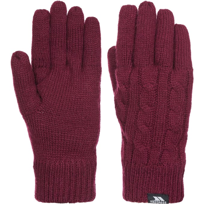 Trespass - Dames Sutella Gebreide Handschoenen (Rood)