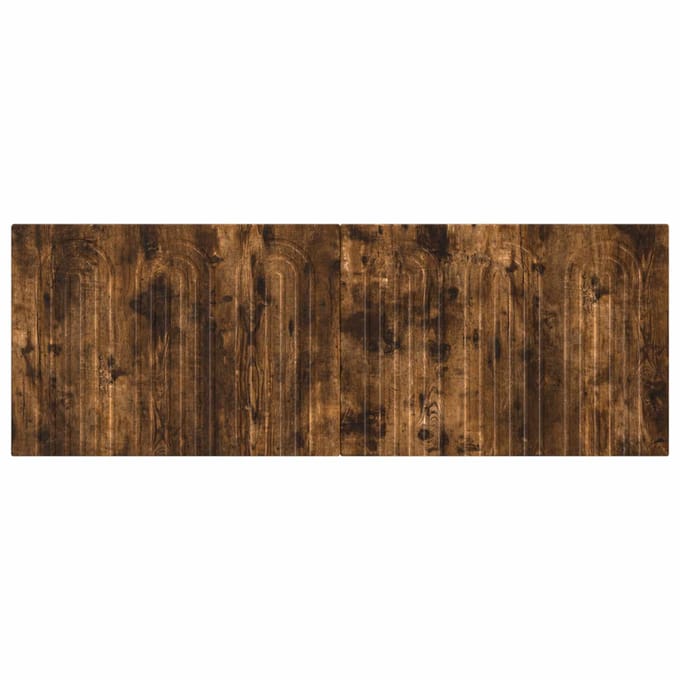 vidaXL - Wandgemonteerd - Hoofdbord - ALKMAAR - Gerookt - eiken - Bewerkt - hout