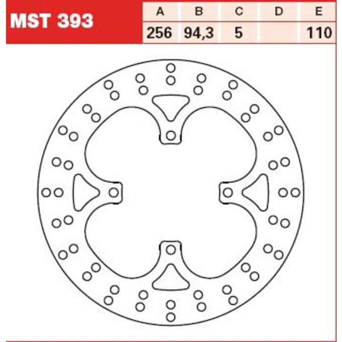 Remschijf TRW MST393, 1 Stuk