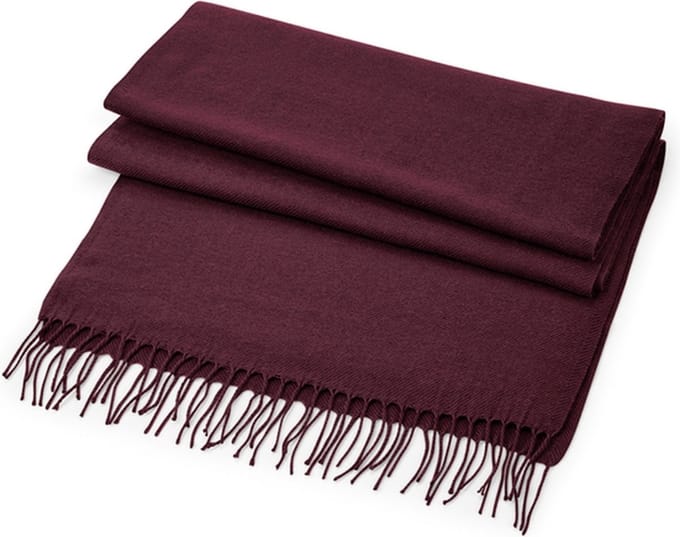 Jonyx - Geweven sjaal - Wintersjaal - Bordeauxrood - Warm en stijlvol