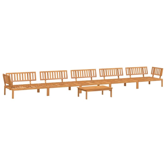 vidaXL - 6-delige - Loungeset - pallet - massief - acaciahout
