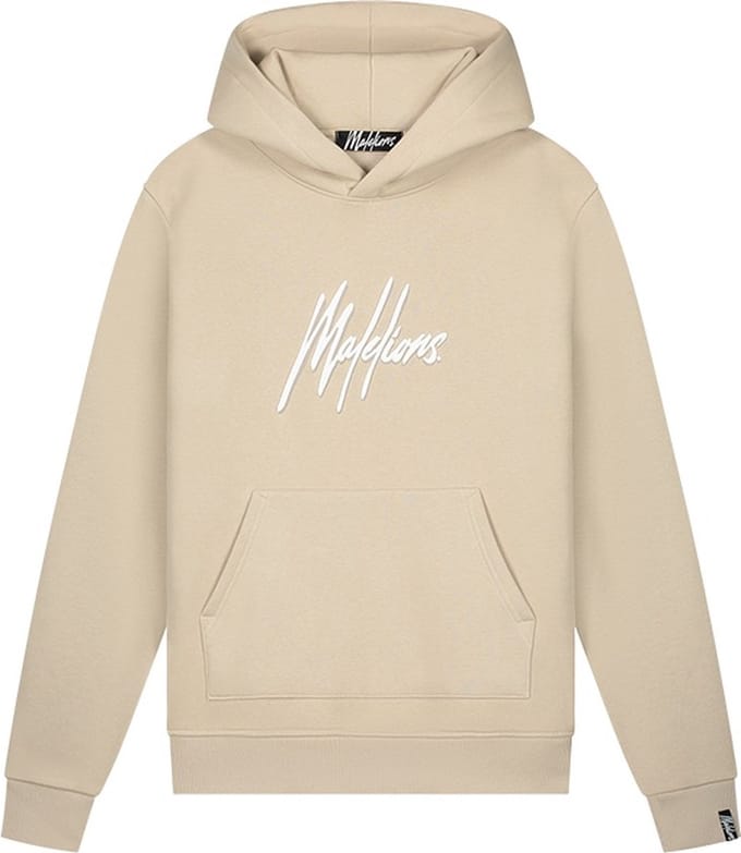 Malelions Duo Essentials Hoodie Heren Beige - Maat: S