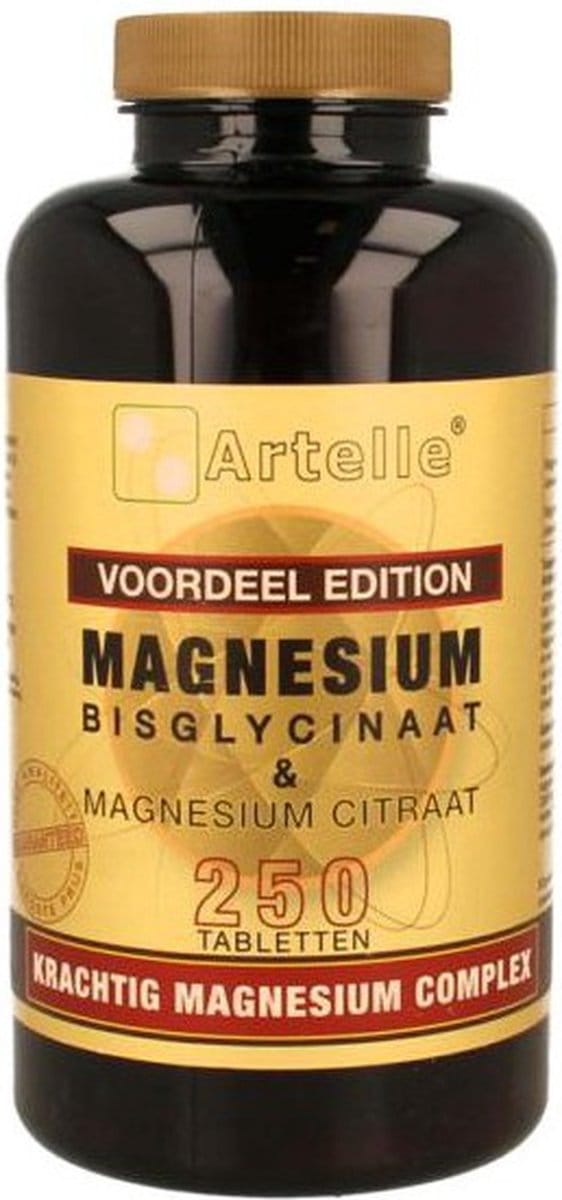 Artelle Magnesium bisglycinaat & citraat 250 Tabletten