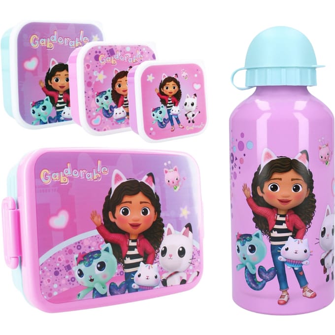 Gabby's Dollhouse Lunchset - Broodtrommel - Drinkfles - Snackdoosjes