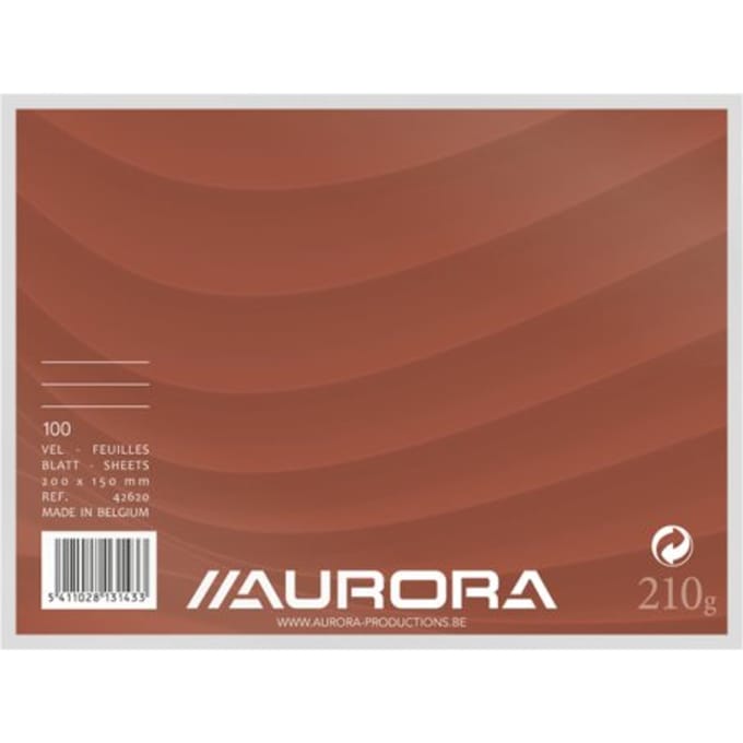 Systeemkaart Aurora 200x150mm lijn met rode koplijn 210gr wit 100 vel