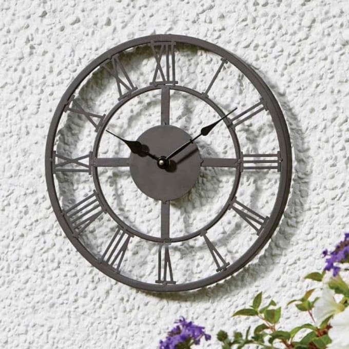 Decoratieve Buiten Wandklok 14 Inch Weerbestendig