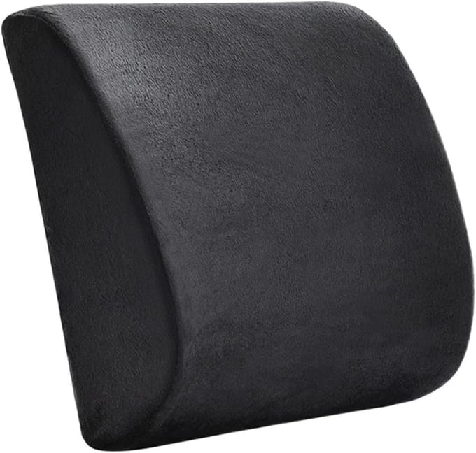 Lendensteunkussen - Rugsteun - Lang Zitten - Ergonomische Ondersteuning - 32 x 30 x 10 cm - Zwart