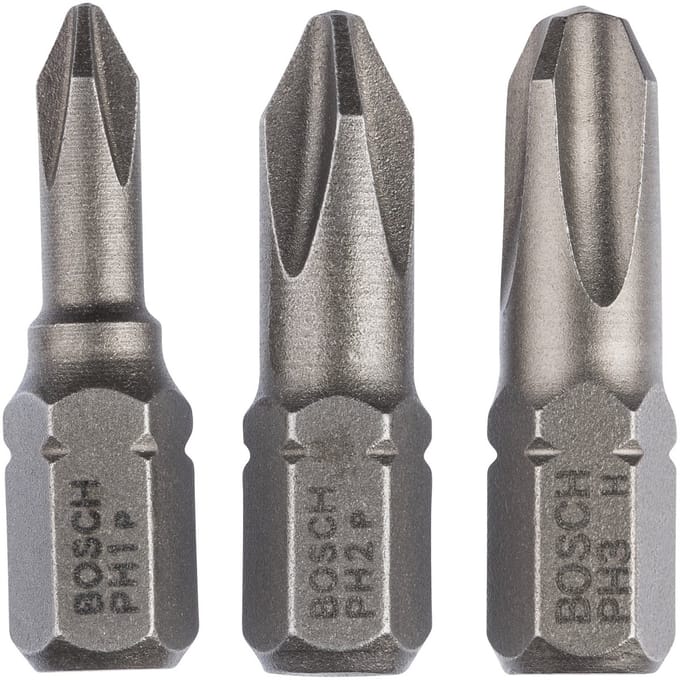 Bosch bitset 1/4 maxgrip - PH1.PH2.PH3 - 3 stuks