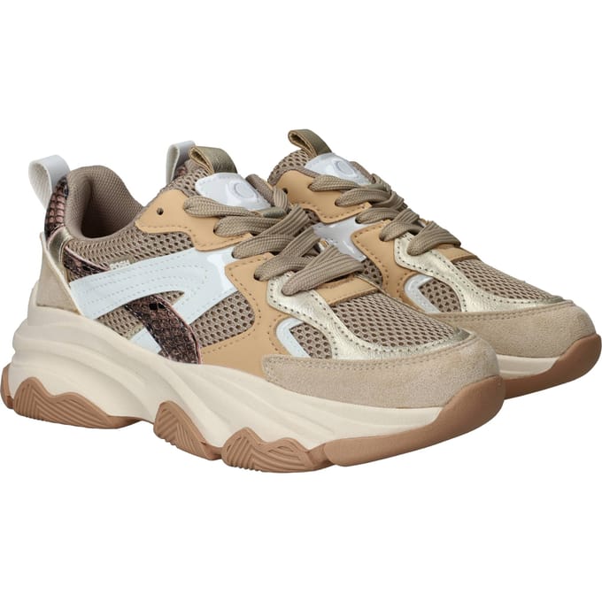 POSH by Poelman Sneakers - Meisjes - Beige - Maat:34