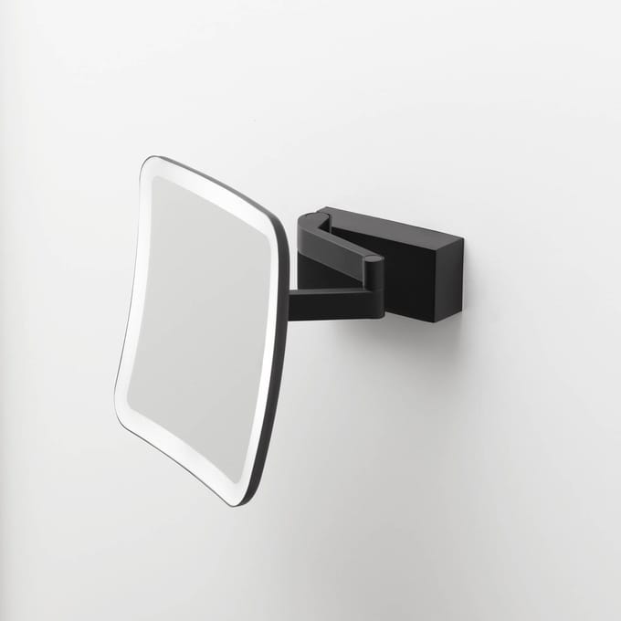 Cosmetische LED spiegel - BR VISION S 5x, mat zwart.