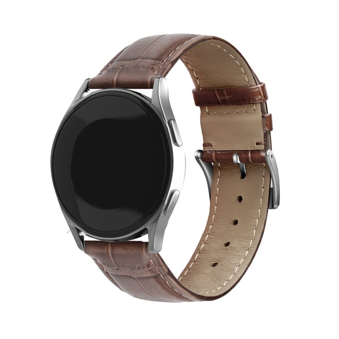 Huawei Watch GT 5 - 46mm leren crocodile grain band (bruin)