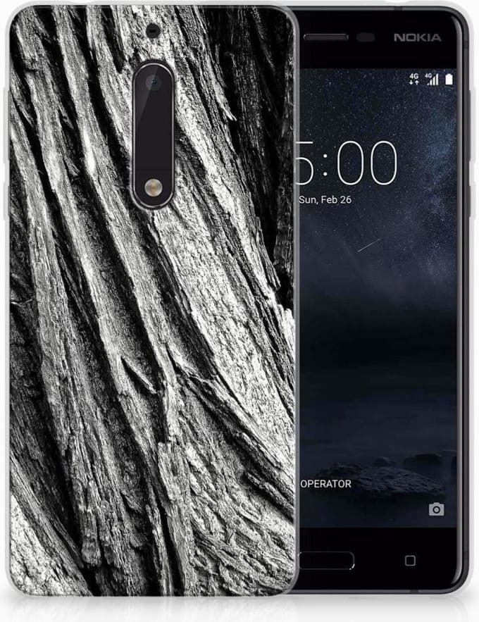 Bumper Hoesje Nokia 5 Boomschors Grijs