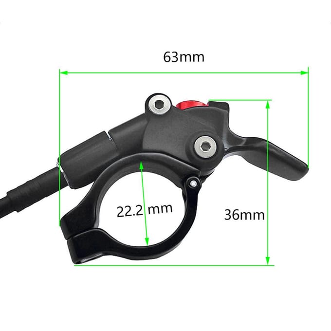 Levier de Blocage à Distance pour VTT, Commande par Câble, Interrupteur de Fourche Avant, Contrôleur à Fil pour Fourche à Air, Accessoires de Vélo noir