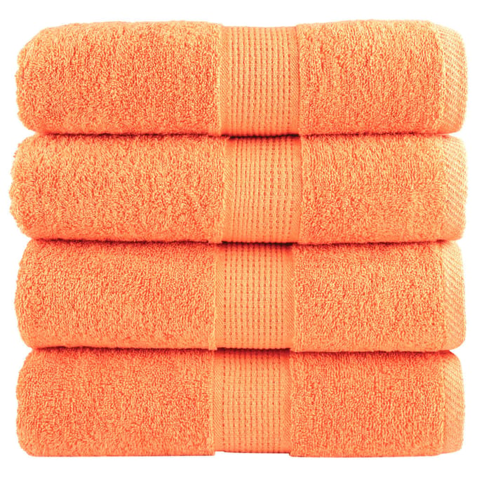 vidaXL - Gastendoekjes - SOLUND - 4 - st - 600 - g/m² - 30x50 - cm - oranje