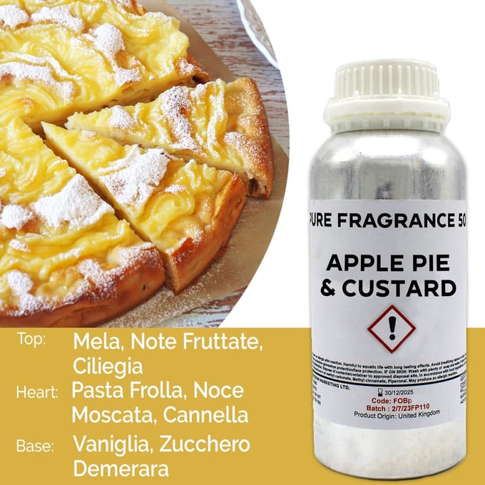 Pure geurolie met appeltaart- en vla-geur - 500 ml