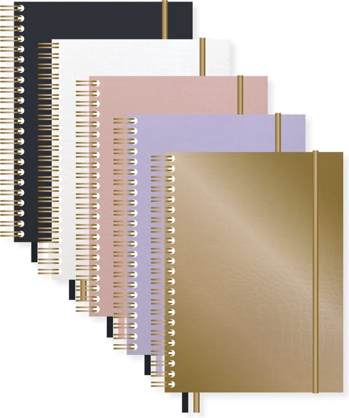 Kangaro spiraalboek - Pure Croco - A4 - lijn - 5 kleuren