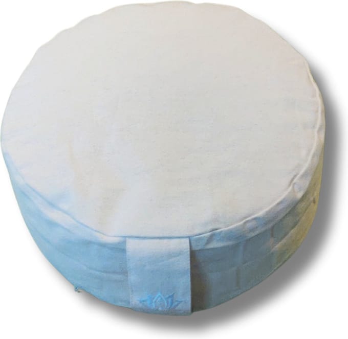 Om Namaste Design XL Meditatiekussen Rond Creme - Naturel katoen