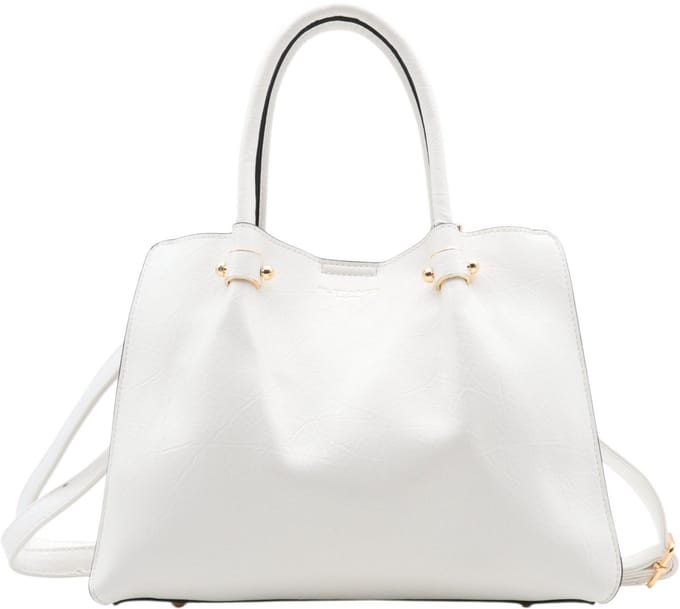 Flora & Co - handtas - rits- en magneetsluiting - lange riem - wit