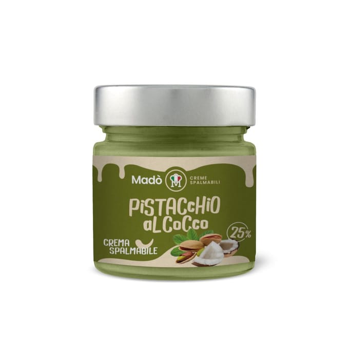 Pistache Kokoscrème 25% Mado 200g Italiaanse Kokos Pistache Pasta