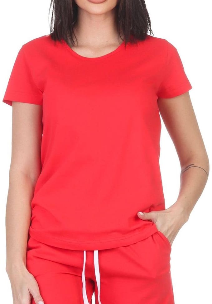 Damespyjamashirt met korte mouwen mix & match