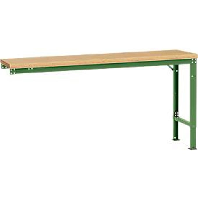 Manuflex aanbouwtafel UNIVERSAL Speciaal, 1750 x 800 mm, multiplex natuur, resedagroen