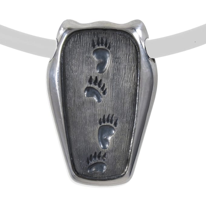 AuBor ®. Hanger. Zilver. In de sporen van de beer.