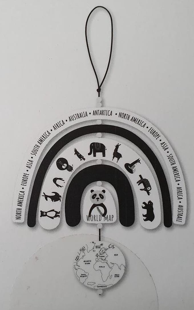Decoratie hanger, mobiel, landen, kinderkamer