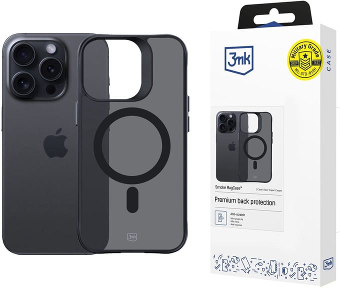 Hoesje voor Apple iPhone 15 Pro – 3mk Smoke MagCase